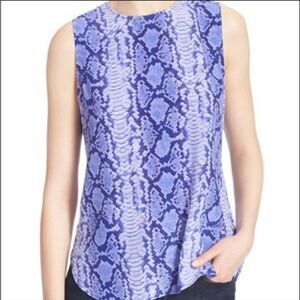 Equipment Sleeveless Silk Snakeskin Print Top Size Medium‎